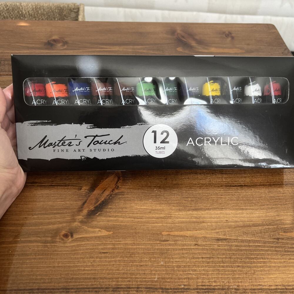 MASTER'S TOUCH acrylic PAINT SET - 12COUNT 35ml TUBES Most Unused HL 408864
